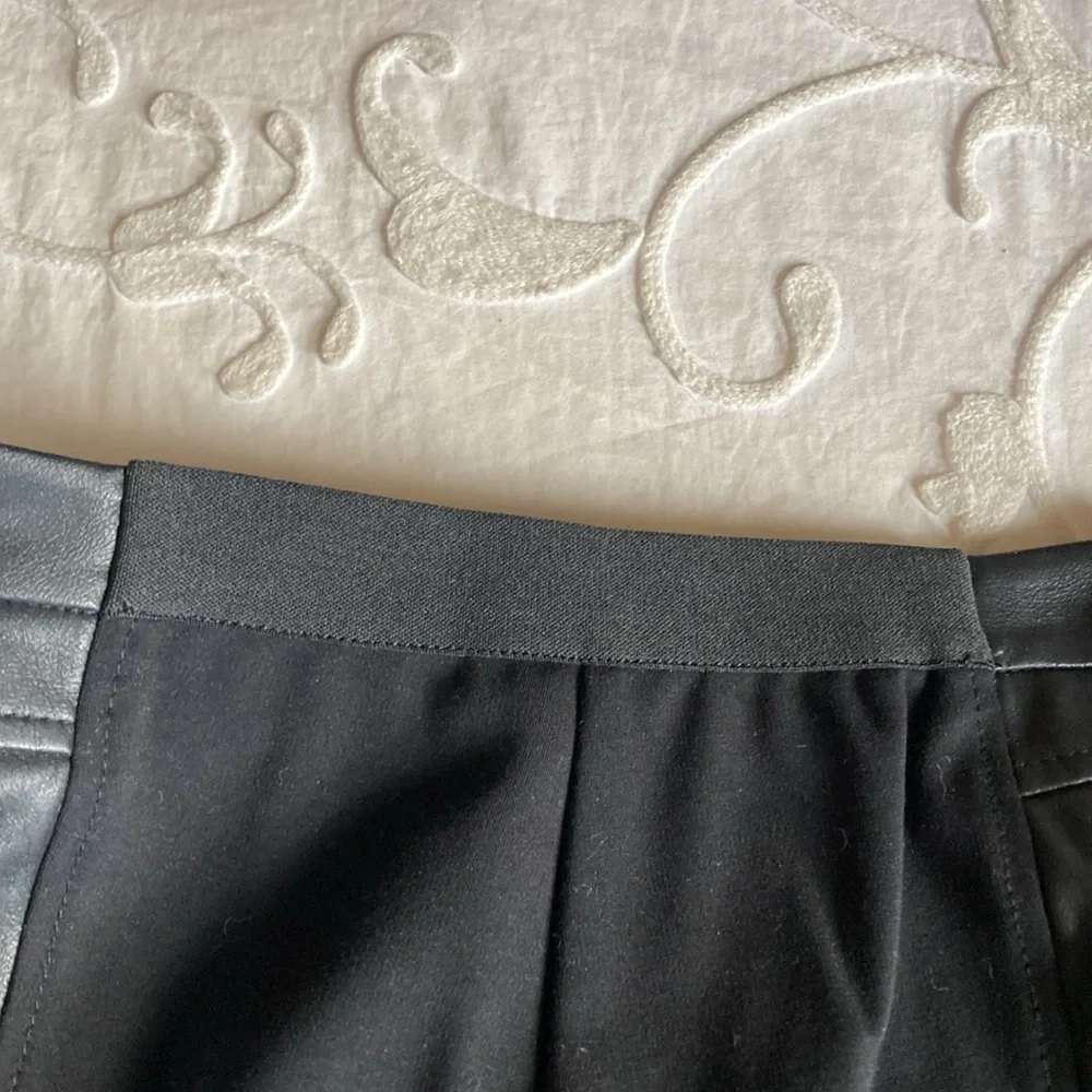 BCBGMaxazria Black Leather Look Pants